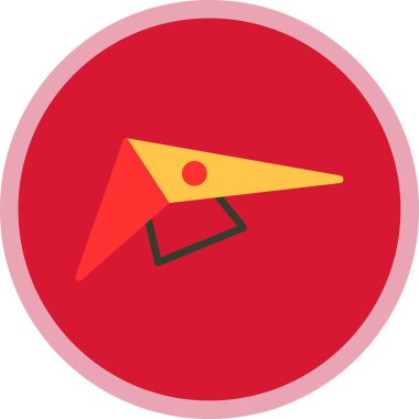 pusula düz vektör simgesi