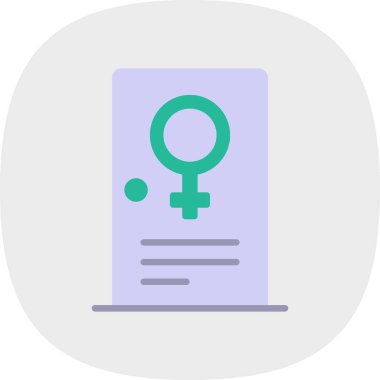 kadın cinsiyet ikonu vektör illüstrasyonu