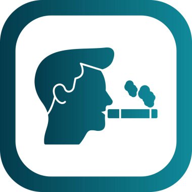 Sigara içen adam vektör simgesi 