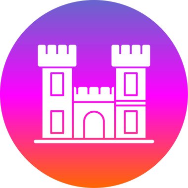 kale simgesi, vektör illüstrasyonu basit tasarım