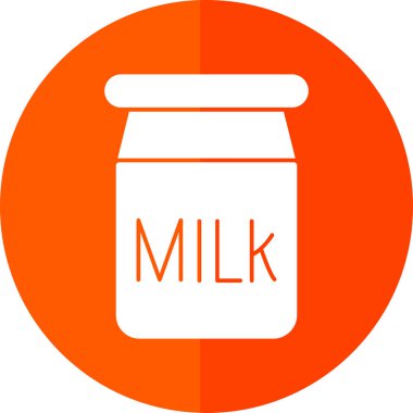 süt paketi simgesinin vektör illüstrasyonu 