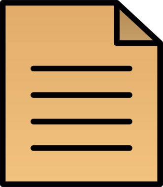 Belge. Web simgesi basit illüstrasyon 