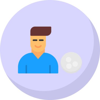 Golf player simgesi. vektör çizim