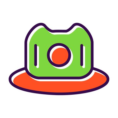 hat simgesi, vektör illüstrasyonu basit tasarım