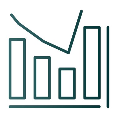 Bar grafik simgesinin vektör illüstrasyonu 