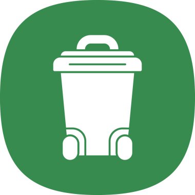 Çöp Kutusu simgesi, vektör illüstrasyonu basit tasarım