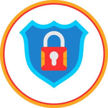 Güvenlik simgesinin vektör illüstrasyonu 