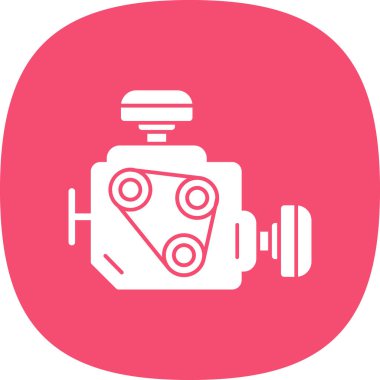 araba motoru simgesi, vektör illüstrasyonu basit tasarım