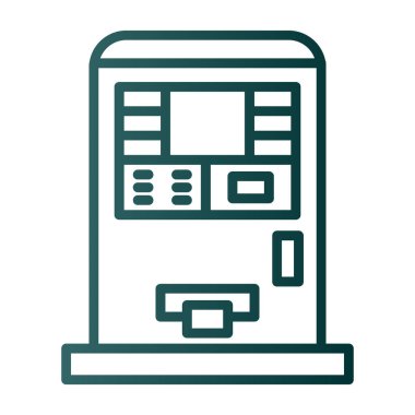 atm makine simgesi, vektör illüstrasyonu basit tasarım