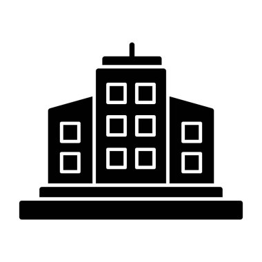 bina simgesi, basit vektör illüstrasyonu