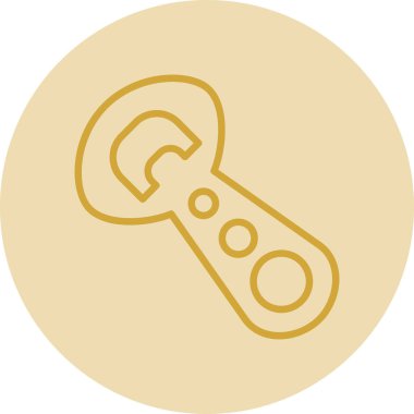 Şişe açıcı simgesinin vektör illüstrasyonu