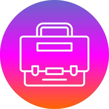 Bavul. Web simgesi basit illüstrasyon 