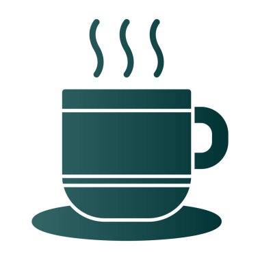 sıcak kahve simgesi, vektör illüstrasyonu