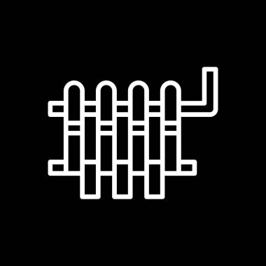 radyatör ağ simgesi, vektör illüstrasyonu