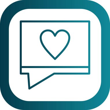 vektör illüstrasyonunda baloncuk sohbeti kalp simgesi