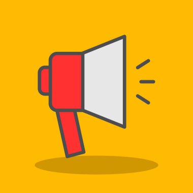 megafon simgesi, basit tasarım vektör çizimi