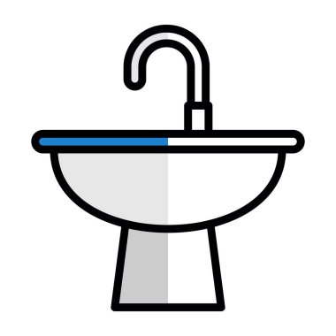 Tuvalet simgesi. Web için basit tuvalet vektör simgeleri çizimi