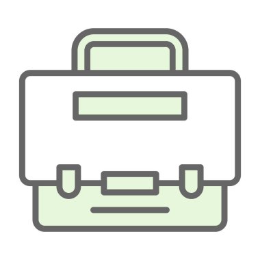 Bavul. Web simgesi basit illüstrasyon 