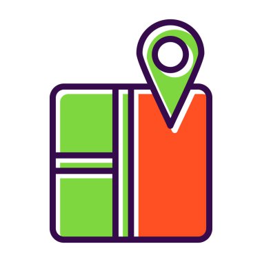 harita pin konumu simgesi düz biçimli