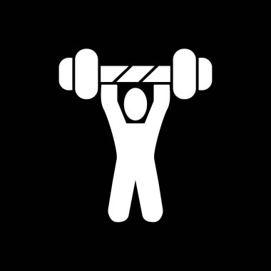 Halter ikonlu bir adam. vektör illüstrasyonu