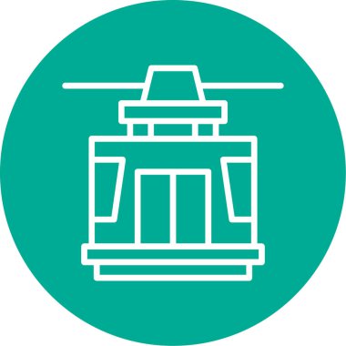 Modern yapı simgesinin vektör illüstrasyonu