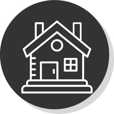 Kabin vektör simgesi modern basit illüstrasyon 