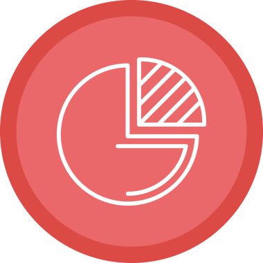 Pasta grafiği simgesinin vektör çizimi 