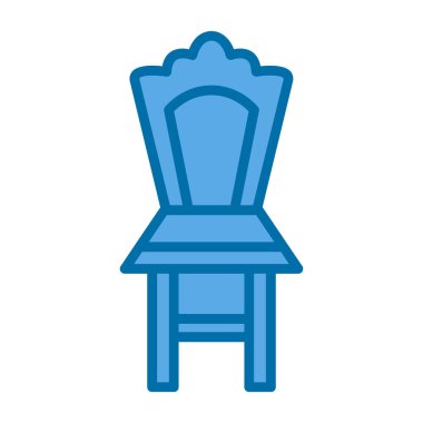 Beyaz arkaplanda izole edilmiş sandalye simgesi vektörü