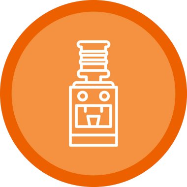 Bir şişe su ve saman simgesi.