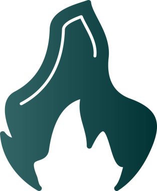 Ateş alevi. Web simgesi basit illüstrasyon