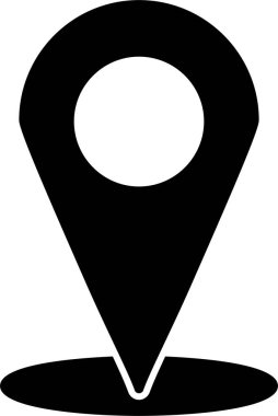 konum pin simgesi, vektör illüstrasyonu basit tasarım
