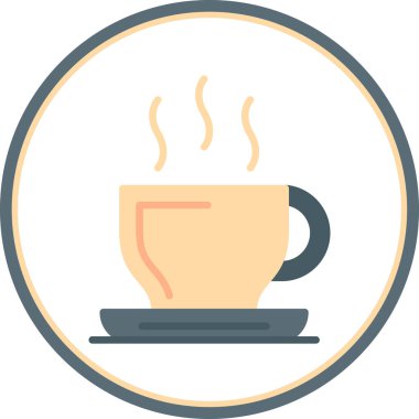 sıcak kahve simgesi, vektör illüstrasyonu