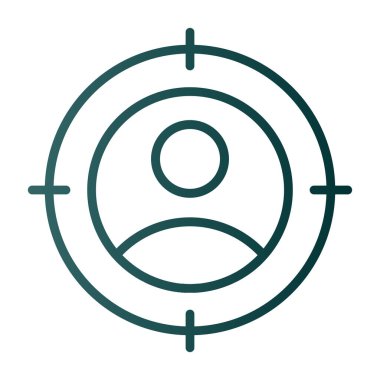 Hedef izleyici simgesi. Vektör çizim  