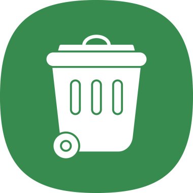 Çöp Kutusu simgesi, vektör illüstrasyonu basit tasarım