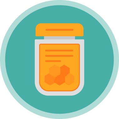 Basit Bal simgesi, vektör illüstrasyonu