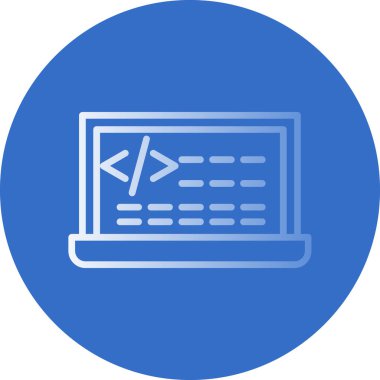 Kod işareti. Kodlama simgesi. vektör illüstrasyonu