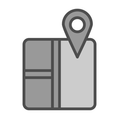 harita pin konumu simgesi düz biçimli