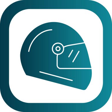 Kask simgesi basit tasarım illüstrasyonu 