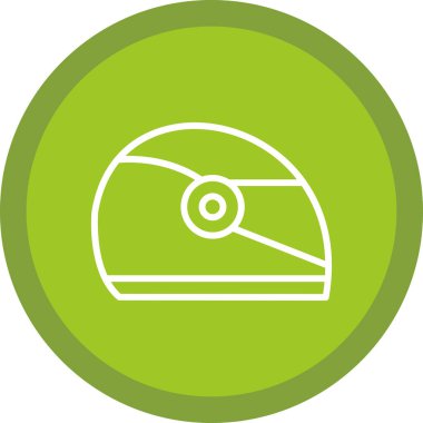 Kask simgesi basit tasarım illüstrasyonu 