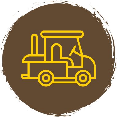 Golf Arabası simgesinin vektör illüstrasyonu