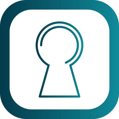 Anahtar deliği web simgesi vektör çizimi          