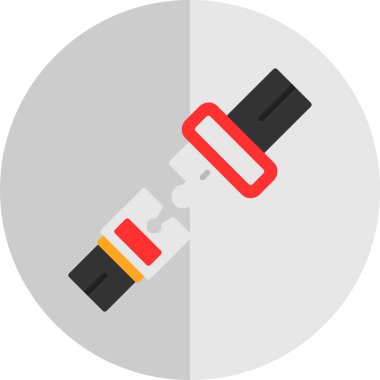 Emniyet kemeri düz simgesi, vektör illüstrasyonu 