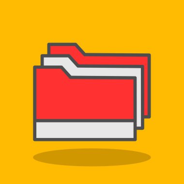 klasör web simgesi, vektör çizim