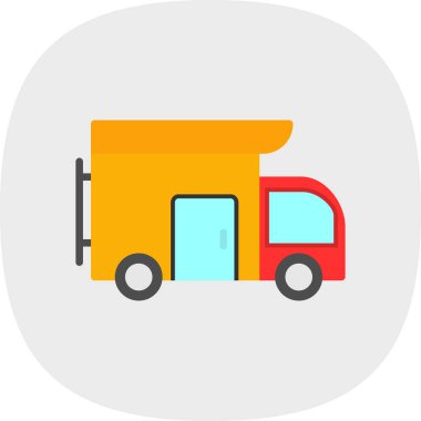 Camper van simge vektör çizim