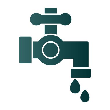 Arka plan vektör resimlemesinde musluk simgesi izole edildi  