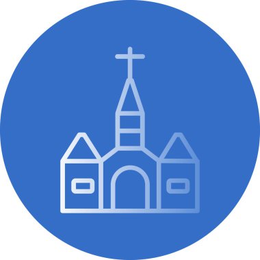 Katedral. Web simgesi basit illüstrasyon