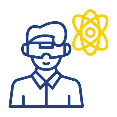 Yapay zeka renk ikonu vektörü. Yapay zeka. izole edilmiş sembol çizimi