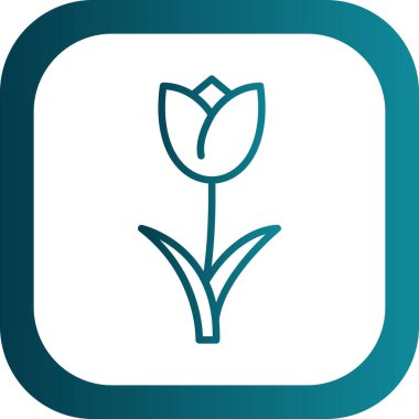 Arkaplanda basit bir lale çiçeği çizimi