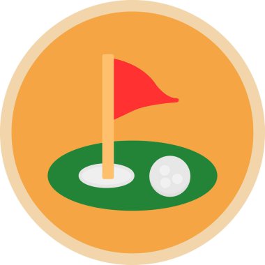 Moda düz stil izole edilmiş arka planda golf topu simgesi