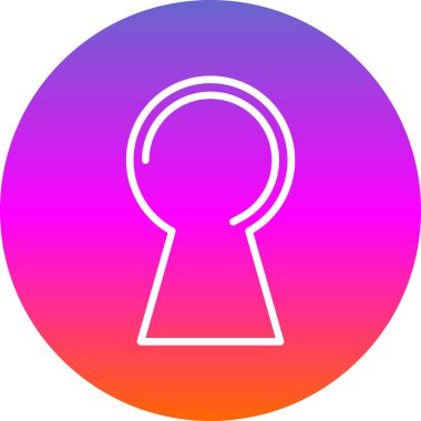 Anahtar deliği web simgesi vektör çizimi          